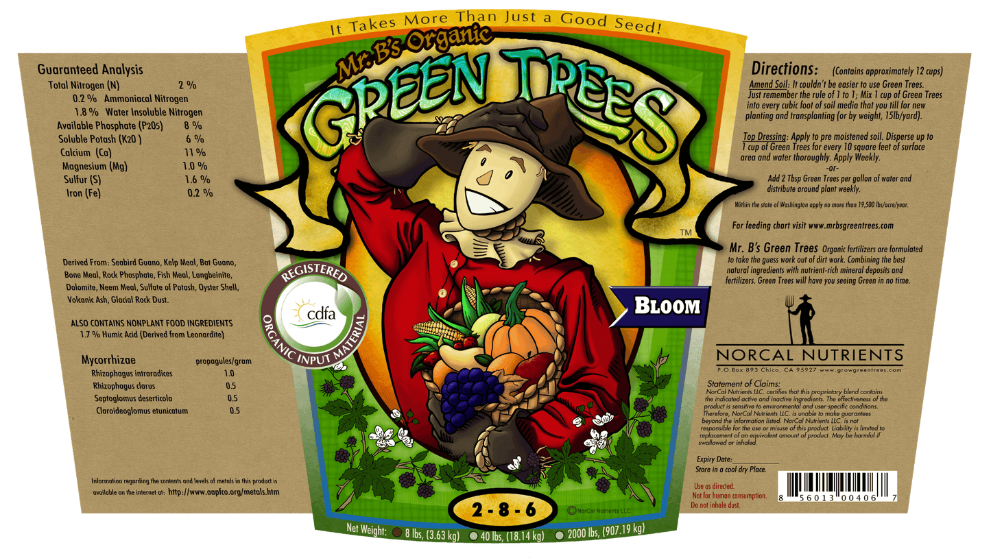Mr. B’s Green Trees - CDFA & Organic Fertilizers